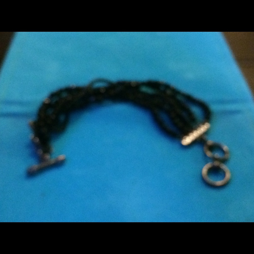 Black multi strand bracelet